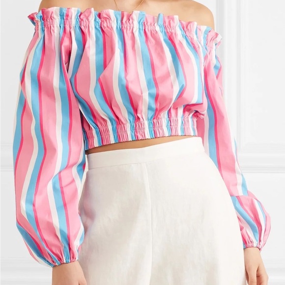 STAUD Tops - STAUD candy striped crop top large